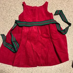 Ralph Lauren Fuchsia Belted Corduroy Dress Sz. 12 Mos.